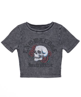 WEGO ヴィンテージウォッシュグラフィックリブT 柄4