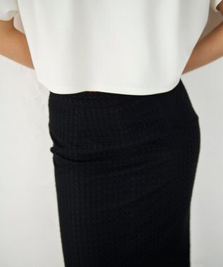 GRACE CONTINENTAL ラッセルメッシュスカート ブラック
