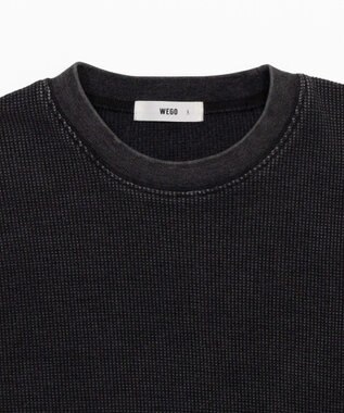 WEGO 【ユニセックス着用ITEM/MLサイズ展開】ワッフルT（LS） ブラックその他