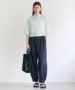 BEIGE， BAC / コットンシアー ショートレングスシャツ MInt