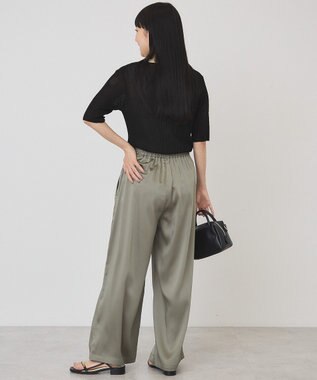AMERICAN HOLIC 【2点セット】シアーリブヘンリーネックニット＋タンクトップ Black