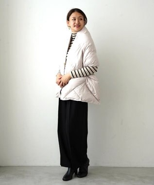 KWD 【日本製/UNISEX】DOWN SHAWL グリーンダウン ダウンショール グレージュ