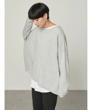 AMERICAN HOLIC ＢＩＧニットプルオーバー Light Gray Mixture