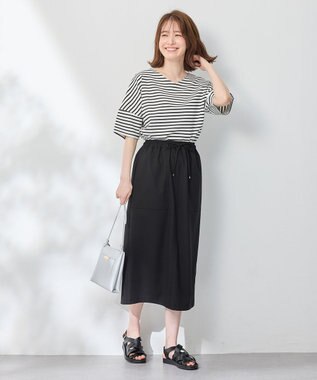 ANY 【セットアップ可能/UVケア/接触冷感/ストレッチ】イージーケアタイトスカート ブラック