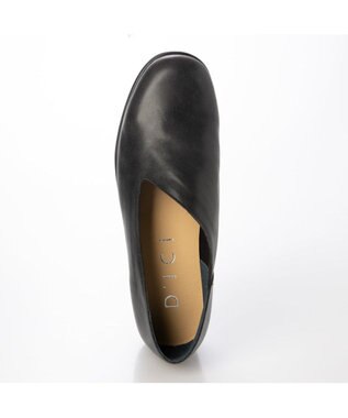 MODE ET JACOMO <D'ICI>カットラインミドルヒールシューズ ブラック