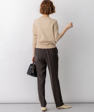 23区 L 【先行予約】プレミアムビオコットン クルーネック ニット ベージュ系