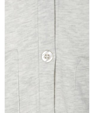 Green Parks ミニ裏毛Ｖネックカーディガン Gray Mixture