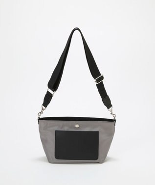 TOPKAPI 【Breath TOPKAPI sis】【WEB限定】ナイロン レザーポケット ミニ ショルダーバッグ 軽量 / CALM カーム　 グレー