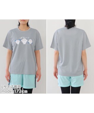 Mother garden しろたん ドライ ぱわー柄 Tシャツ 半袖 《灰色》  吸水速乾加工 レディース メンズ ユニセックス グレー