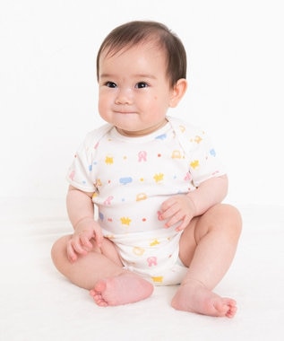 MIKI HOUSE HOT BISCUITS 【70-80cm】 半袖ボディシャツ(かぶり仕様)