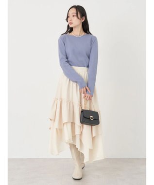 earth music&ecology イレヘムティアードスカート Ivory