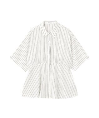AMERICAN HOLIC 【予約】【接触冷感】ストライプペプラムブラウス Stripe Ivory