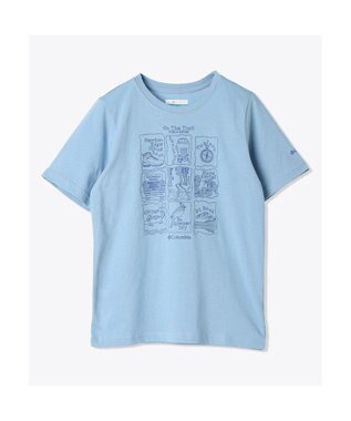 Columbia Columbia/ 【KIDS】バレークリークショートスリーブグラフィックシャツ /コロンビア Ripple Blue、 Hike Guide