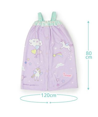 Mother garden マザーガーデン 水泳 ラップタオル 80×120cm 《ユニコーン 柄 / レモンくま柄》 ユニコーン