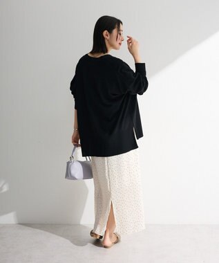 Green Parks ここちニットＶネックカーディガン Black