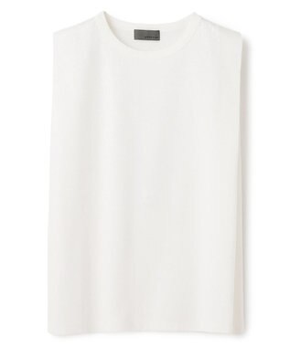 uncrave ダブルフェイスジャージー ノースリーブカットソー オフ