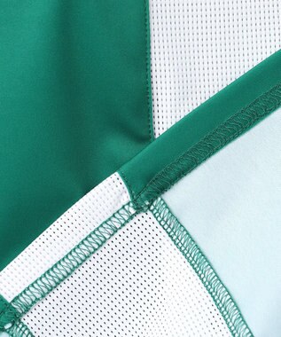 PW CIRCULUS 【吸水速乾 / UV遮蔽率96.3% UVカット / ストレッチ】【WOMEN】メッシュコンビモックネックT ゴルフウェア レディース グリーン系