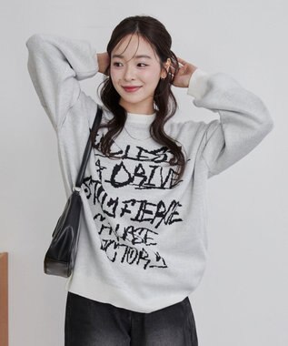 WEGO グラフィックニットBIGプルオーバー 柄11