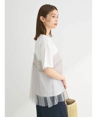 Green Parks ・ＥＬＥＮＣＡＲＥ　ＤＵＥ　チュールドッキングＴＥＥ Off White
