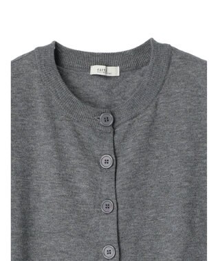earth music&ecology プリーツドッキングカーディガン Gray