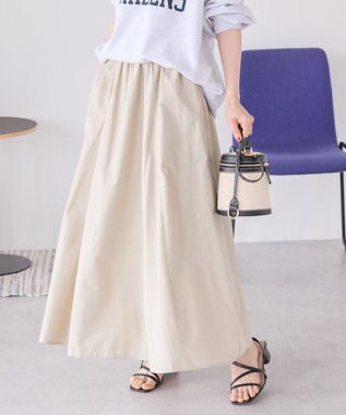 AMERICAN HOLIC ギャザーフレアスカート Gray Beige