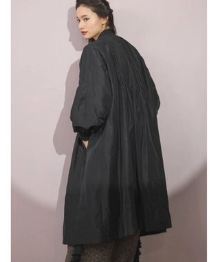 Green Parks ■ＥＳＣＡＲ　ピンタックミリタリーロングコート Black