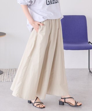 AMERICAN HOLIC ギャザーフレアスカート Gray Beige