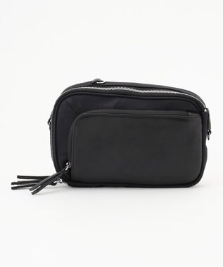 Y'SACCS ナイロン×リサイクルレザー　コンビマルチポシェット ブラック