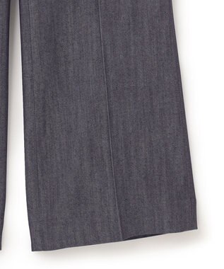 ICB L 【洗える】リアクティブソフトデニム　セミフレアパンツ インディゴ系