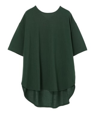 Green Parks ミニ裏毛バックカシュクール半袖チュニック Green