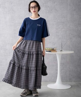 WEGO ライングラフィックショートT ネイビー