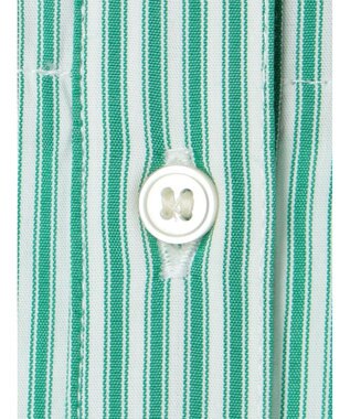 AMERICAN HOLIC イージーケア切替タックワイドシャツ Stripe Green