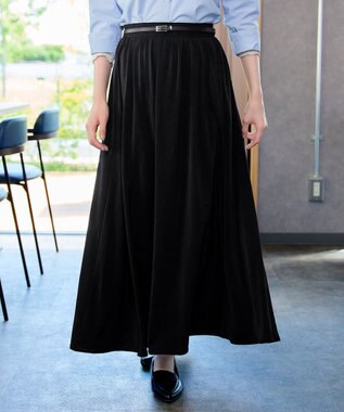 Tiaclasse ワッシャーストレッチスカート ブラック