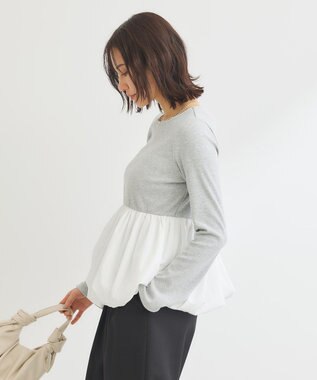 Green Parks ・ＳＵＧＡＲ　ＳＰＯＯＮ　裾バルーンプルオーバー Gray Mixture