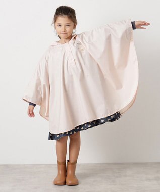 MOONBAT 【ポーチ付き】ポールアンドジョー キッズレインポンチョ ピーチ