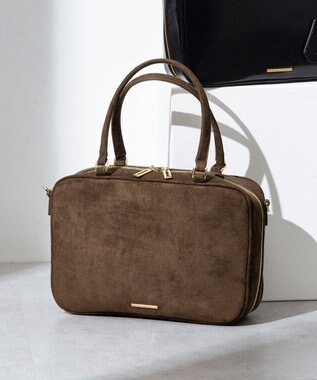 23区 【WEB&一部店舗限定】スエード ボストン バッグ