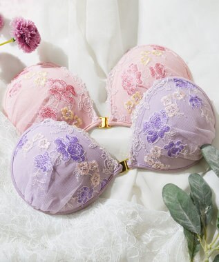 BRADELIS New York 【NuBra / ナチュラルタイプ】ヌーブラ・フルール ミューズ エメ 蒸れにくい バックレス コレクション デザインヌーブラ 正規品 ラベンダー