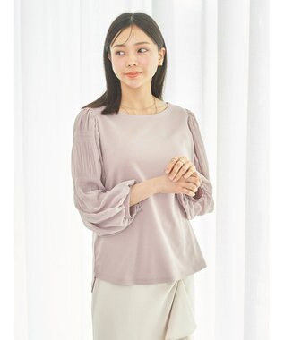 earth music&ecology マジョリカプリーツプルオーバー Pink Beige