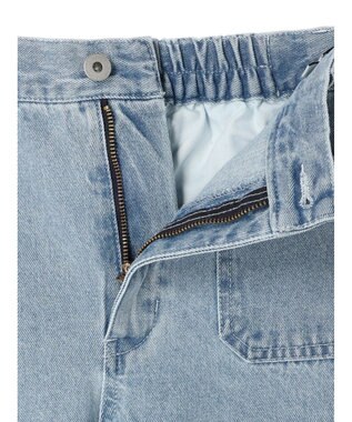 earth music&ecology フロントポケットフレアデニム Light Indigo