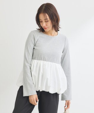 Green Parks ・ＳＵＧＡＲ　ＳＰＯＯＮ　裾バルーンプルオーバー Gray Mixture
