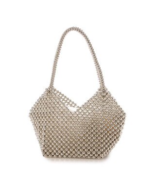 UNBILLION カシュカシュ cachecache / ビーズハート手提げバッグ シルバー