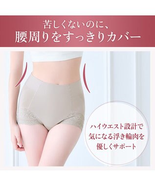 BRADELIS New York 【カヤビューティーラボ / ブラデリス】やわらか綿混ハイウエストショーツ24  補正 下着 サンドグレージュ