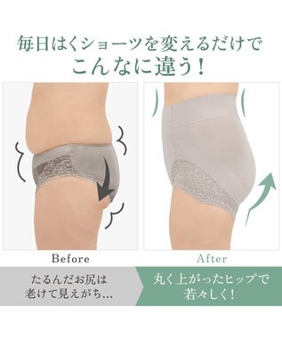 BRADELIS New York 【カヤビューティーラボ / ブラデリス】やわらか綿混ハイウエストショーツ24  補正 下着 サンドグレージュ