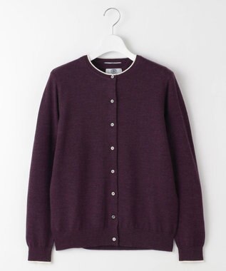 J.PRESS LADIES L 【洗える】アーガイル ツイン ニット パープル系