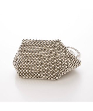 UNBILLION カシュカシュ cachecache / ビーズハート手提げバッグ シルバー