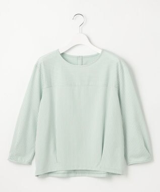 J.PRESS LADIES Jカミーチェストライプ クルーネック カットソー ミントストライプ系