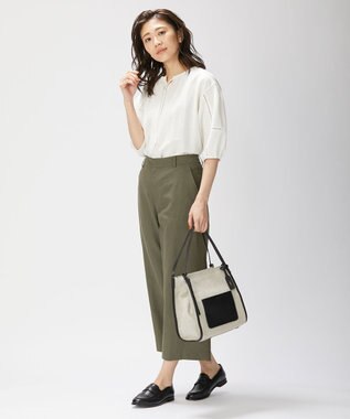 レザーコンビキャンバス トートバッグ / J.PRESS LADIES