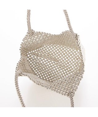 UNBILLION カシュカシュ cachecache / ビーズハート手提げバッグ シルバー
