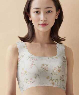 WACOAL 【GOCOCi ゴコチ】 ノンワイヤーブラ ハーフトップ まるでつけていないような着ごこち フラット仕上げ ホックなし CGG535 /ワコール ピーチ