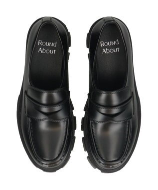 Bridget Birkin 【Round About】ラギットソールローファー ブラック